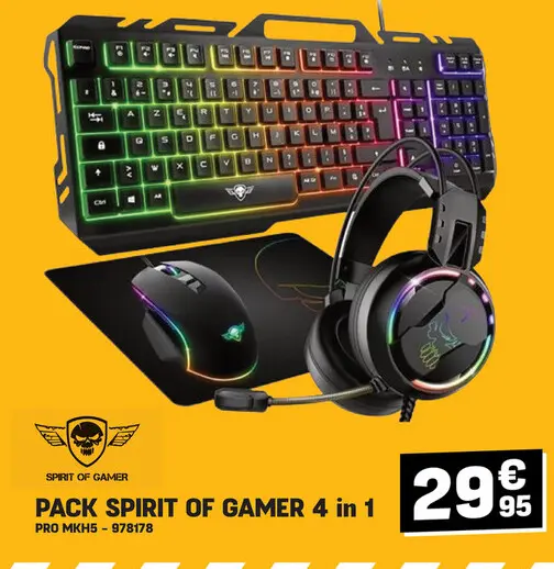 Promotie: PACK SPIRIT OF GAMER 4 in 1
