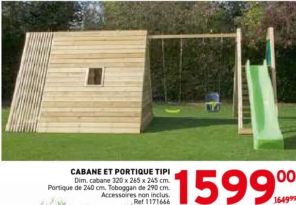 Offre: Cabane et portique tipi
