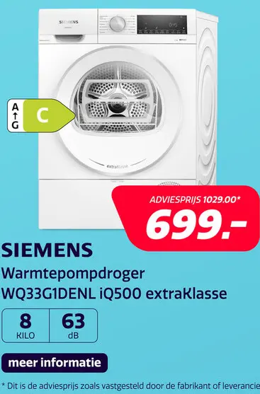 Aanbieding: Siemens WQ33G1DENL iQ500 extraKlasse