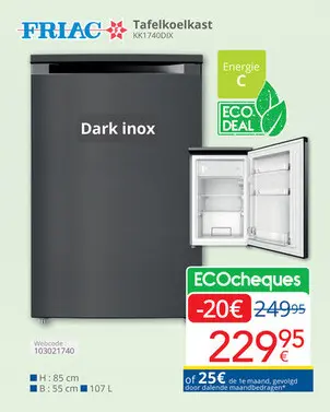 Promotie: Tafelkoelkast