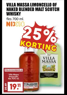 Aanbieding: Limoncello of Naked blended malt scotch whisky