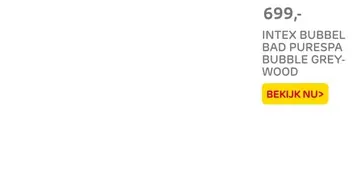 Aanbieding: INTEX BUBBEL BAD PURESPA BUBBLE GREY-WOOD