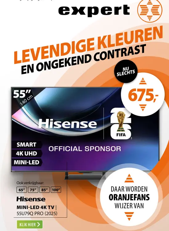 Aanbieding: Hisense Mini-LED 55U79Q PRO (2025)