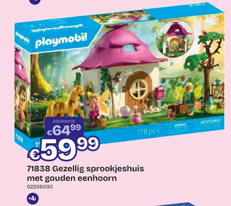 Aanbieding: Gezellig sprookjeshuis met gouden eenhoorn