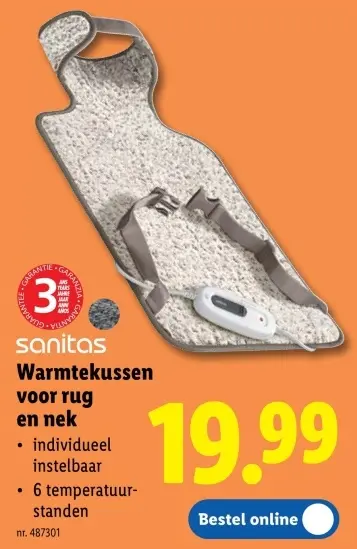 Promotie: Warmtekussen voor rug en nek