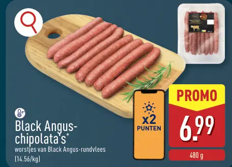 Promotie: Black Angus-chipolata's