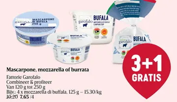 Aanbieding: Mascarpone, mozzarella of burrata
