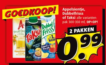 Aanbieding: Appelsientje, Dubbelfrisss of Taksi