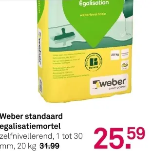 Aanbieding: Weber standaard egalisatiemortel