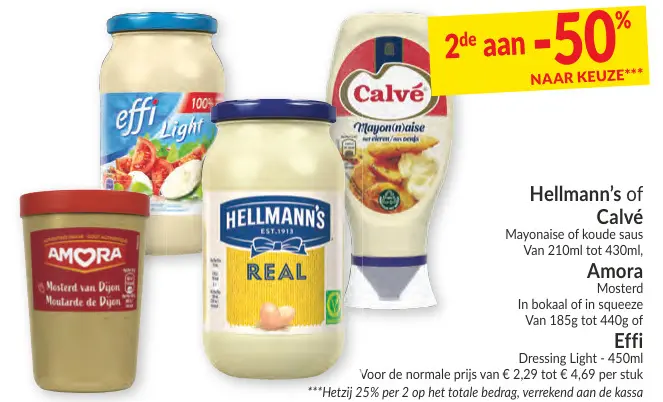 Promotie: Hellmann's of Calvé, Amora of Effi sauzen