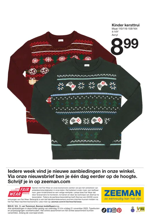 Aanbieding: Kinder kersttrui