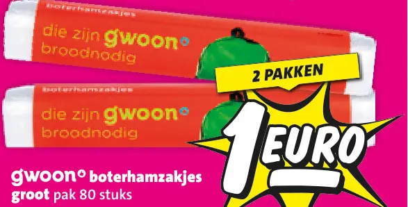 Aanbieding: boterhamzakjes