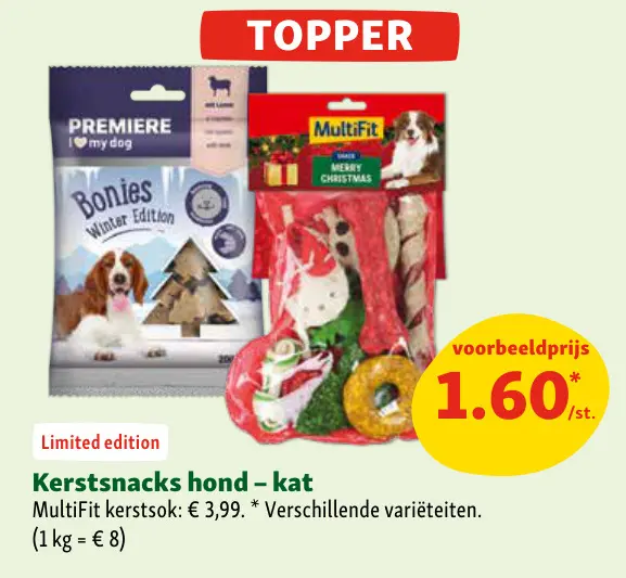 Aanbieding: Kerstsnacks hond - kat