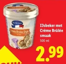 Aanbieding: IJsbeker met Crème Brûlée smaak