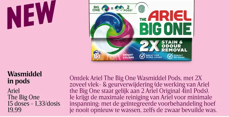 Promotie: Wasmiddel in pods The Big One