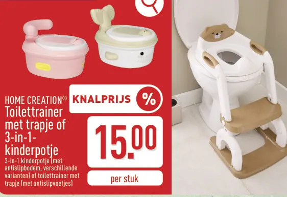 Promotie: Toilettrainer met trapje of 3-in-1-kinderpotje