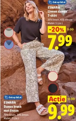 Aanbieding: Linnen dames T-shirt