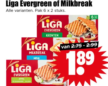 Aanbieding: Liga Evergreen of Milkbreak