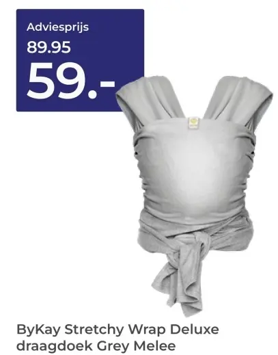 Aanbieding: Stretchy Wrap Deluxe draagdoek Grey Melee