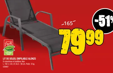 Offre: Lit de soleil empilable