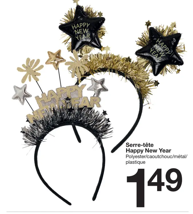 Offre: Serre-tête Happy New Year