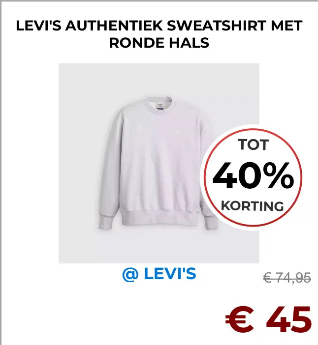 Aanbieding: Authentiek sweatshirt met ronde hals
