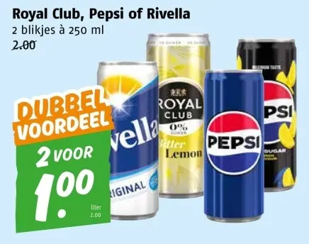 Aanbieding: Royal Club, Pepsi of Rivella