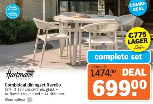 Aanbieding: Combideal diningset Ravello