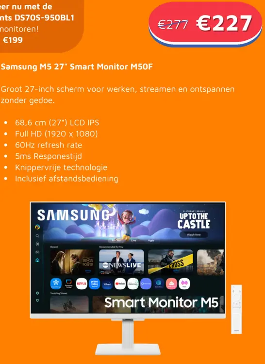 Aanbieding: Samsung M5 27" Smart Monitor M50F