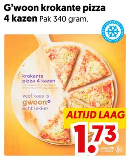 Aanbieding: Krokante pizza 4 kazen