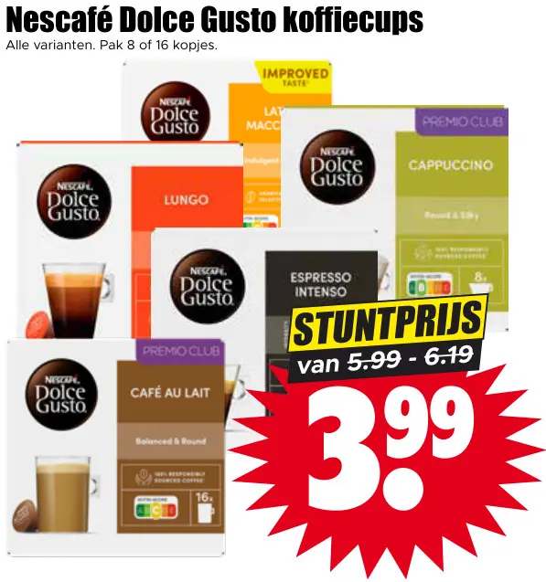 Aanbieding: Dolce Gusto koffiecups