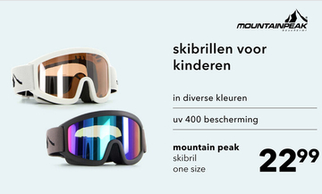 Aanbieding: Mountain Peak kinder skibril gekleurde lens