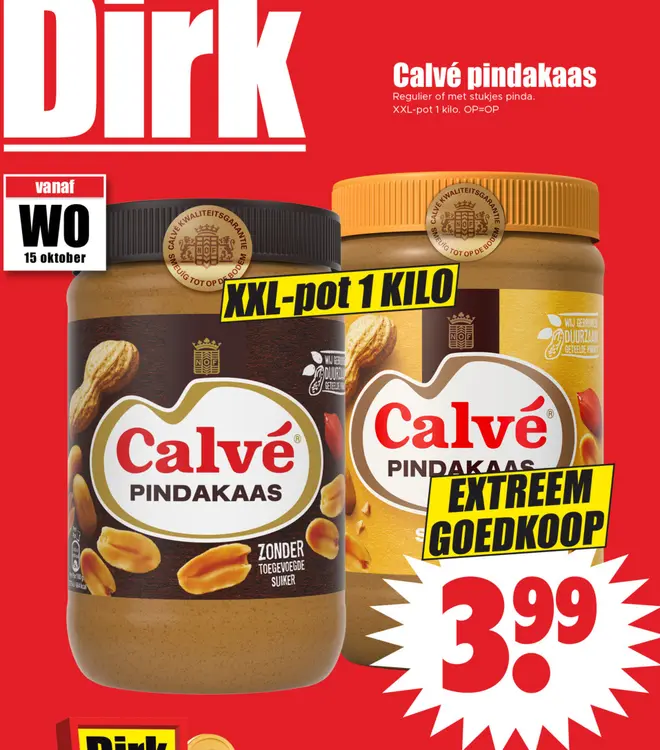 Aanbieding: Calvé pindakaas
