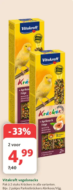 Aanbieding: Vitakraft vogelsnacks
