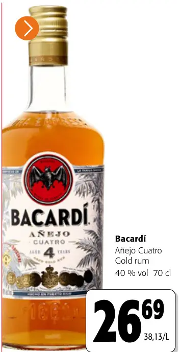 Promotie: Añejo Cuatro Gold Rum