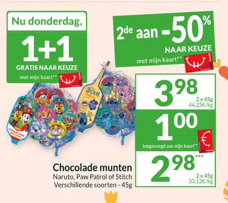 Promotie: Chocolade munten