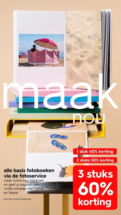 Promotie: Alle basis fotoboeken via de fotoservice
