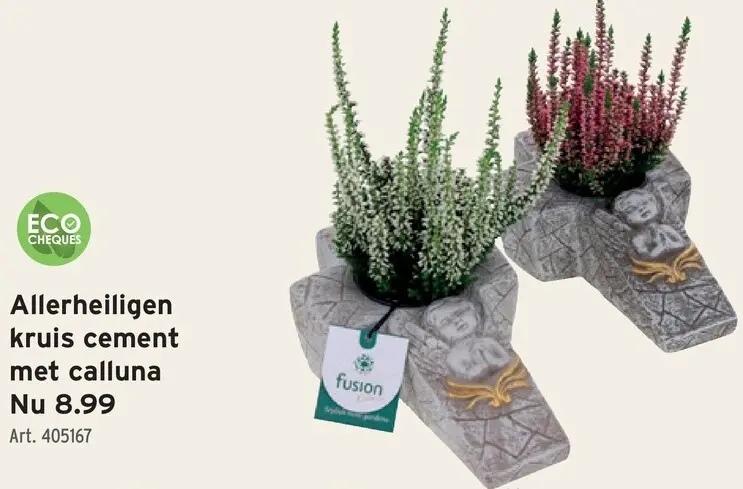 Promotie: Allerheiligen kruis cement met calluna
