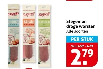 Aanbieding: Stegeman droge worsten