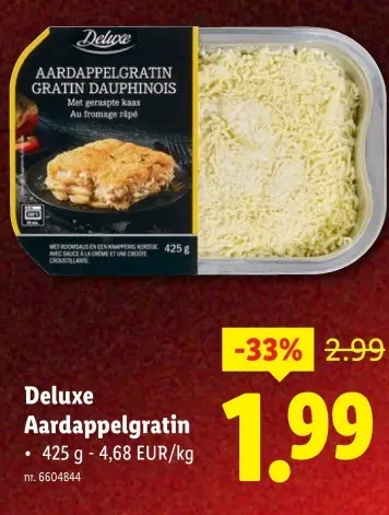 Promotie: Aardappelgratin Gratin Dauphinois
