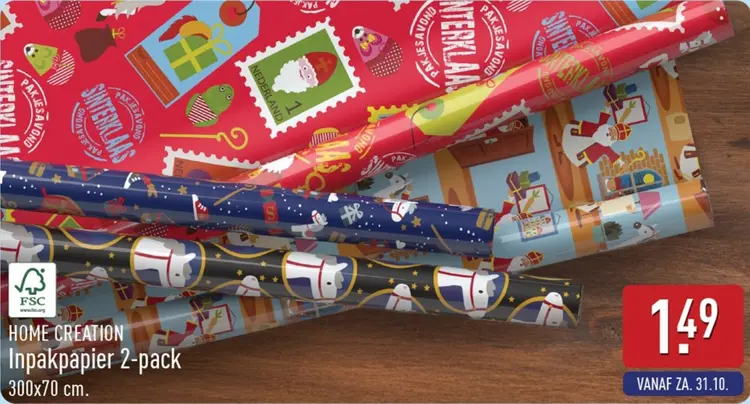 Aanbieding: Inpakpapier 2-pack