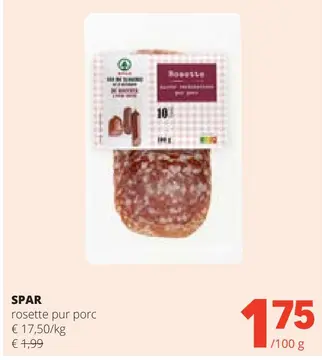 Offre: rosette pur porc