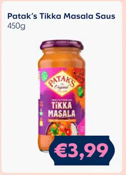 Aanbieding: Patak's Tikka Masala Saus