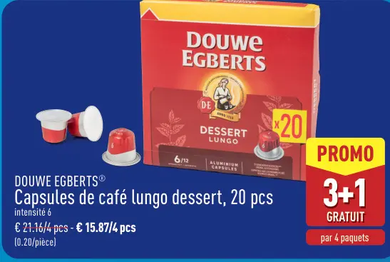 Offre: Capsules de café lungo dessert