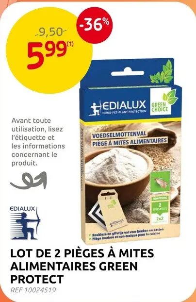 Offre: Edialux Pièges à mites alimentaires Green Protect