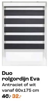Promotie: Duo rolgordijn Eva