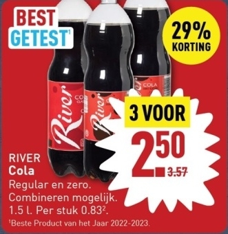 Aanbieding: RIVER Cola