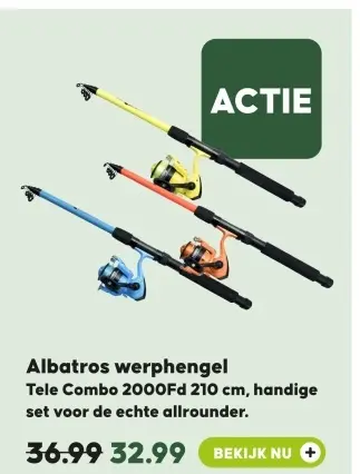 Aanbieding: Albatros werphengel Tele Combo 2000Fd 210 cm
