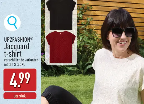 Promotie: Jacquard t-shirt