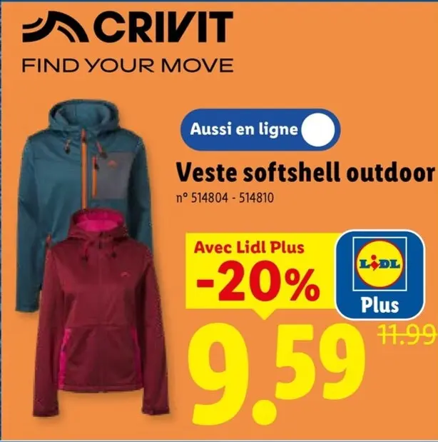 Offre: Veste softshell outdoor
